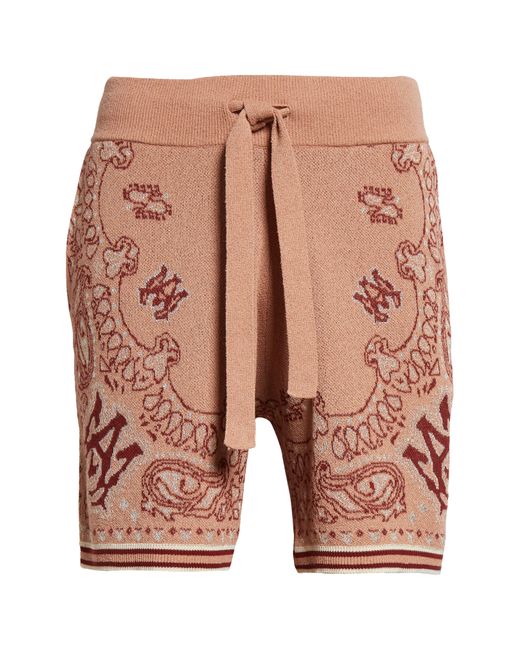 Amiri Multicolor Bandana Jacquard Sweater Shorts for men