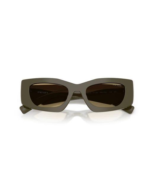 Prada Natural 51Mm Rectangular Sunglasses
