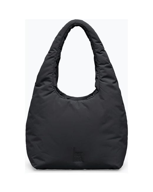 GotBag Black Cloud Shoulder Bag Recycled Nylon Puffer Handbag