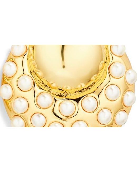 Lele Sadoughi Metallic Archer Button Stud Earrings