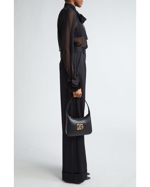Dolce & Gabbana Black Small 3.5 Leather Shoulder Bag