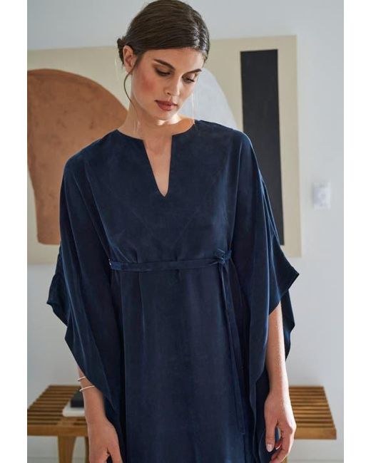 ocean + main Blue Belted Caftan