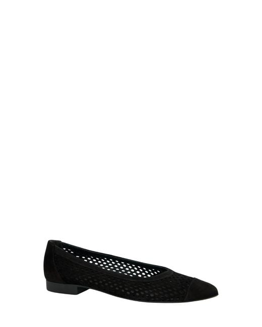 Paul Green Black Deanna Pointed Cap Toe Flat