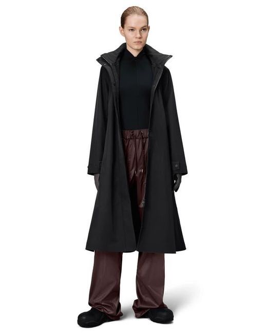 Rains Black Suva Vision Softshell A-Line Jacket