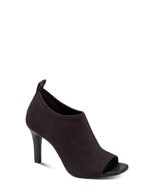 DKNY Black Brynna Open Toe Bootie