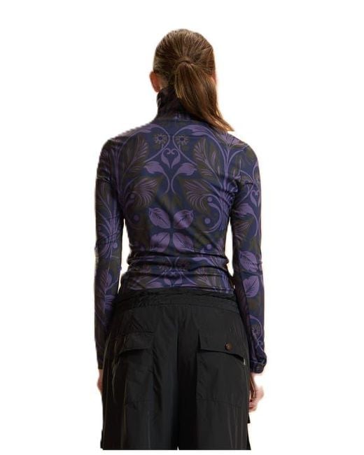 Cynthia Rowley Blue Turtle Neck Lycra Top