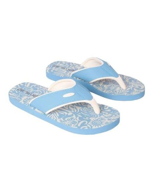 Animal Blue Leaf Print Flip Flops