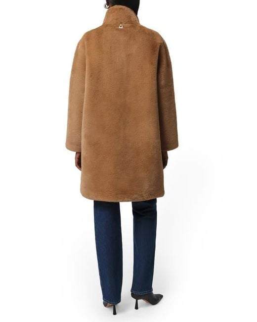 Apparis Brown Blair Pluche Faux Fur Coat