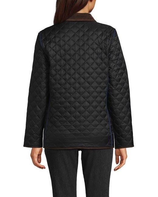 Lands' End Black Reversible Barn Quilted Jacket