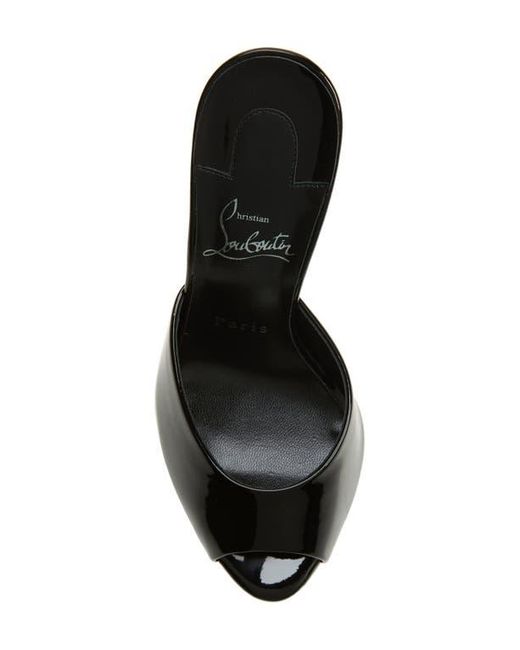Christian Louboutin Black Me Dolly Peep Toe Slide Sandal