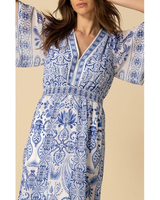 Hale Bob Natural Ellis Chiffon Maxi Dress