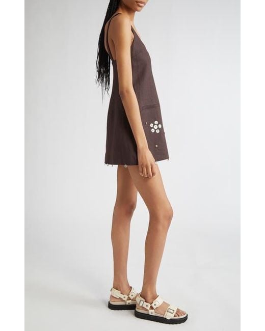 Siedres Black Alites Linen Minidress