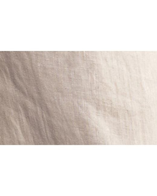 Reiss Blue Willow Wide Leg Linen Blend Drawstring Pants