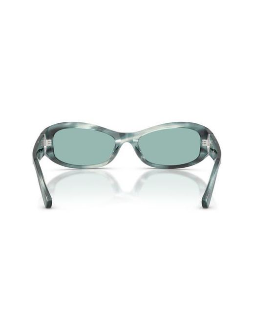 Tory Burch Green 55Mm Rectangular Sunglasses