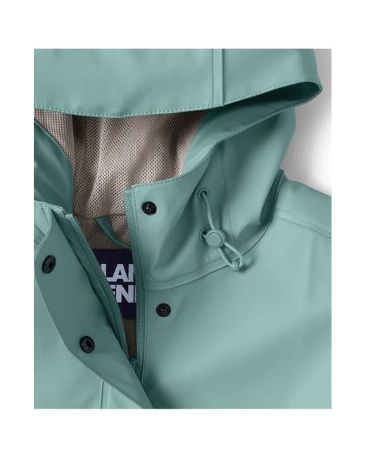 Lands' End Blue Squall Waterproof Rain Slicker Jacket
