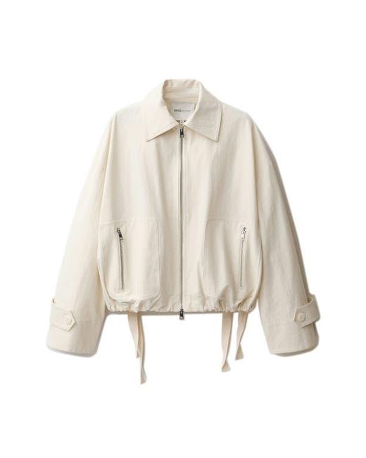 Mango Natural Bomber Jacket With Adjustable Hem