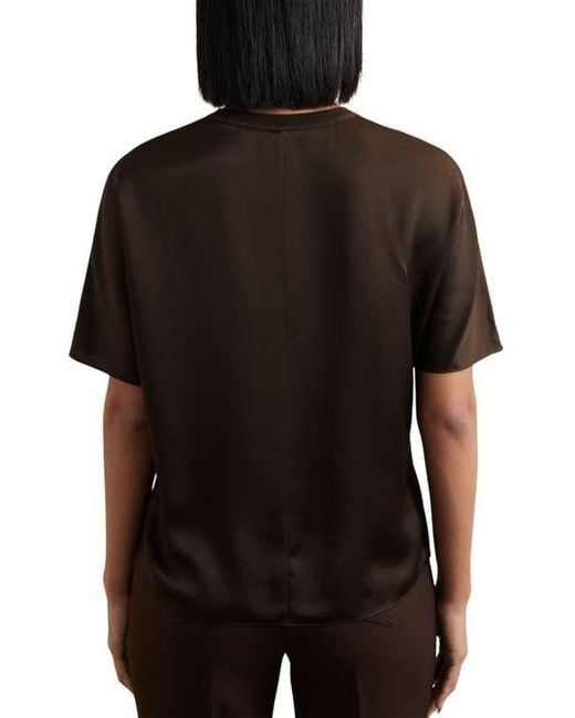 Reiss Black Lena Dolman Sleeve Silk Top