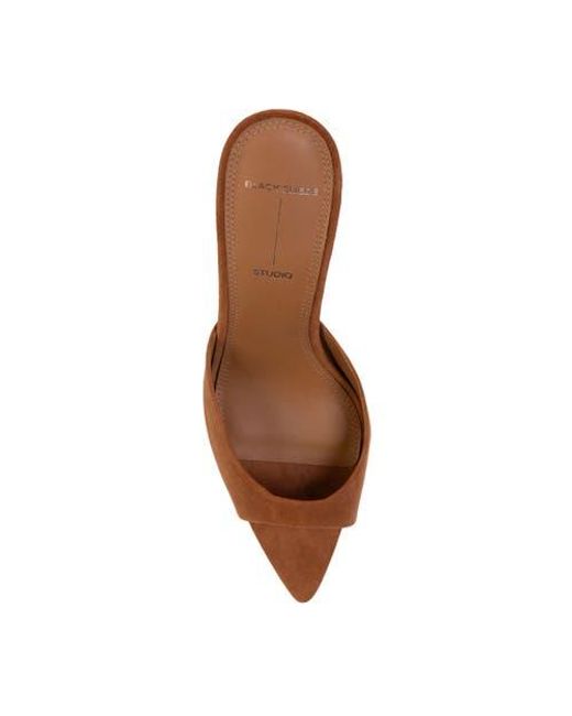 Black Suede Studio Brown Brea 80 Suede Mule