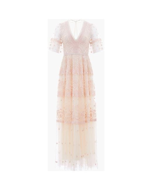 Needle & Thread Pink Midsummer Lace Gown