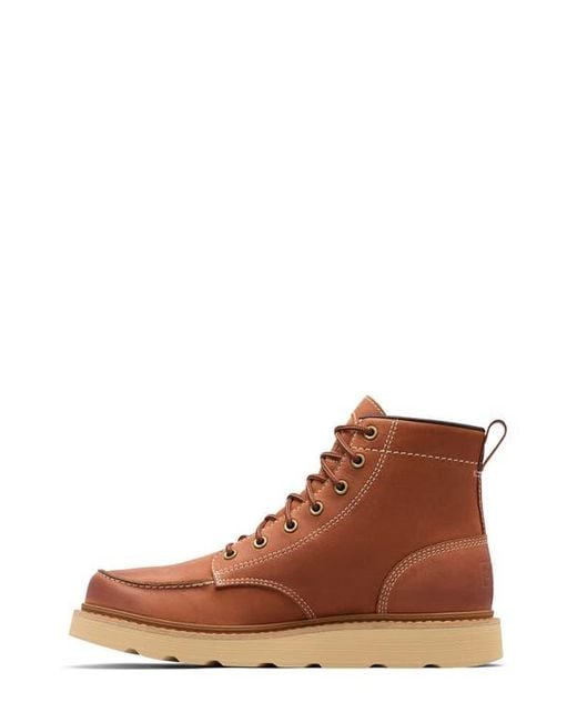 Sorel Brown Slabtown 62 Waterproof Moc Toe Boot for men