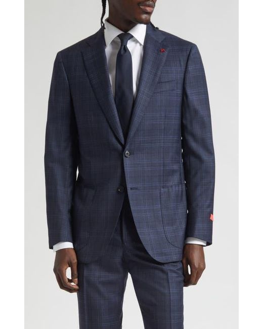 Isaia Blue Delain Wool Suit for men