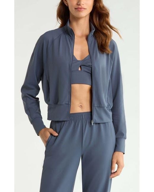 Zella Blue Zen Track Jacket
