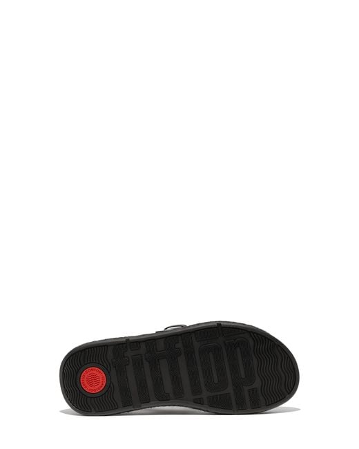 Fitflop Black F-mode Espadrille Platform Slingback Sandal