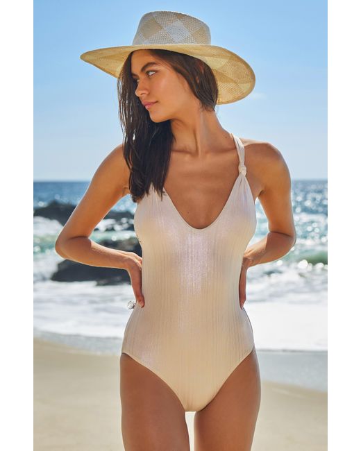 Becca Brown Origami Knot One-piece Swimsuit