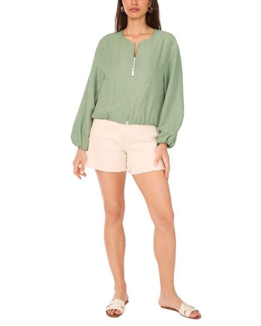 Vince Camuto Green Crop Bubble Jacket