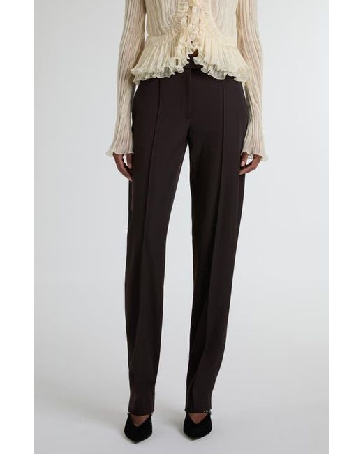 Alexander McQueen Black Pleated Wool Trousers