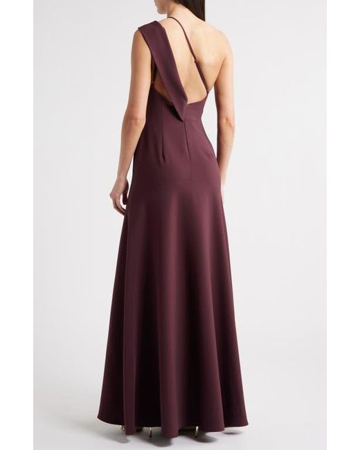 Black Halo Red Nairobi One-Shoulder Gown