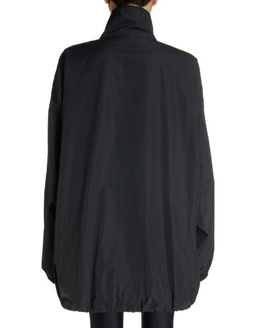 Balenciaga Black Logo Zip-up Oversize Jacket