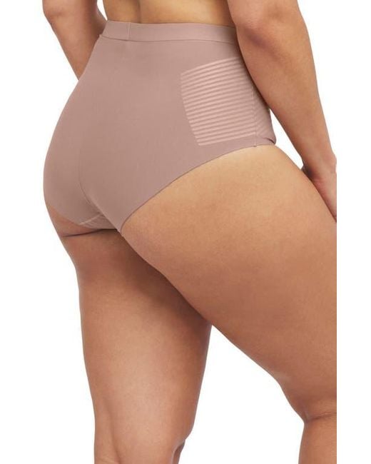 Spanx Pink Spanxshape Invisible Cotton Blend Briefs