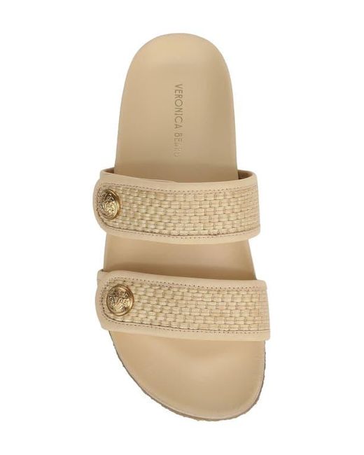 Veronica Beard Natural Percey Slide Sandal