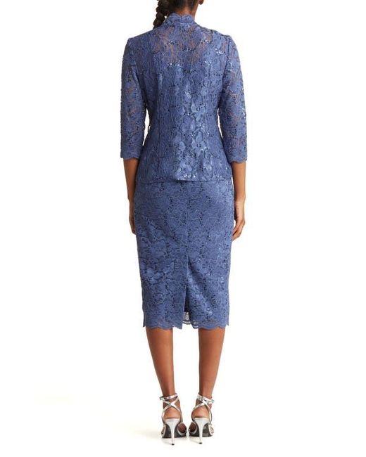 sl fashions 2-pc. lace jacket & midi dress set SL Fashions Women's 2-Pc. Lace Jacket & Midi Dress Set