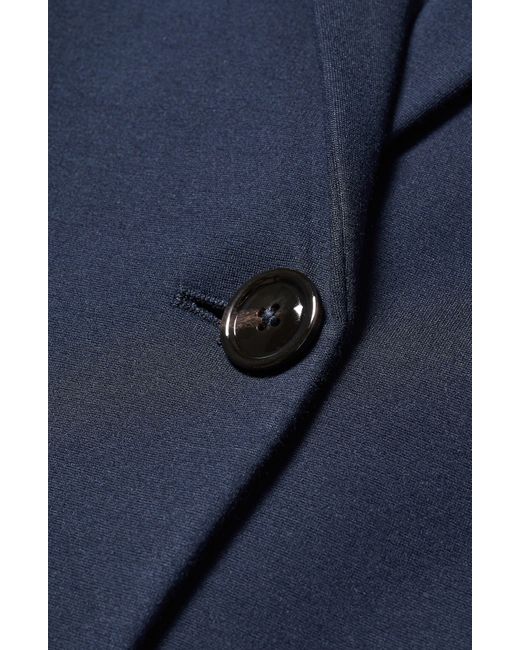 Mango Blue Fitted Single Breasted Ponte Blazer