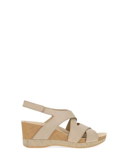 Dansko Natural Shyla Strappy Wedge Sandal