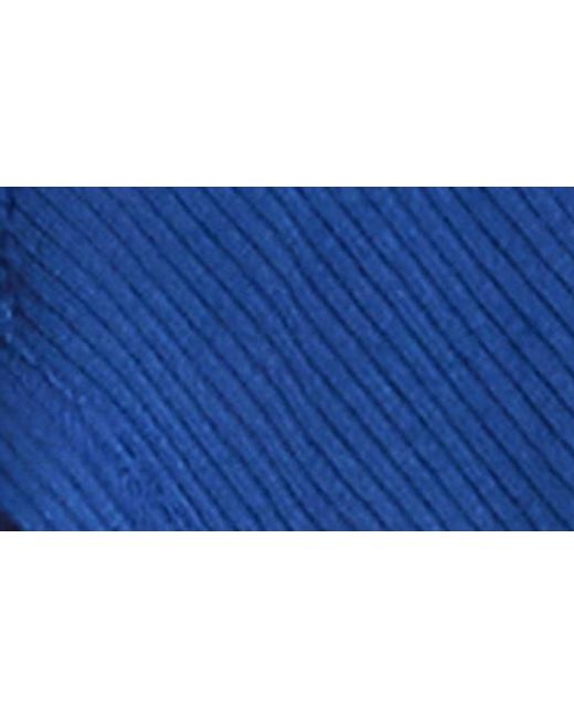 Karen Kane Blue Rib Draped Open Front Cardigan