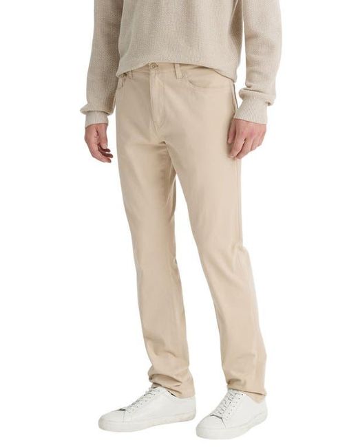 Vince Natural Dylan Slim Fit Peached Stretch Cotton Pants for men