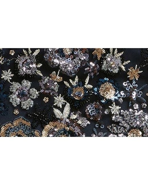Dress the Population Black Helena Sequin Floral Cocktail Dress