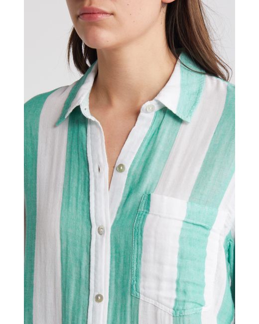 Rails Blue Jaylin Stripe Cotton Button-up Shirt