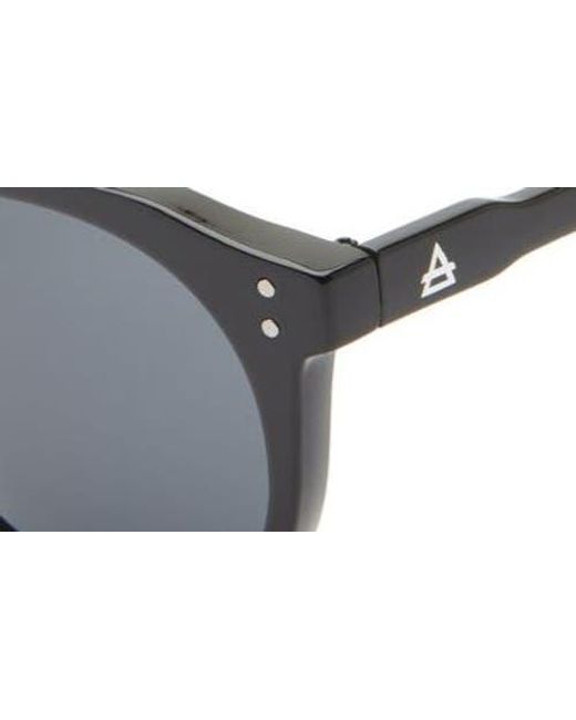 Aire Blue Nucleus 52Mm Round Sunglasses