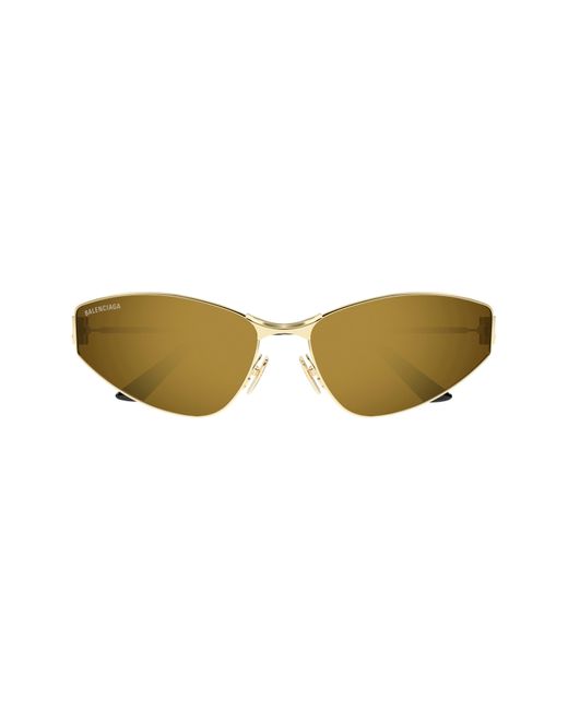 Balenciaga Metallic 65mm Oversize Cat Eye Sunglasses