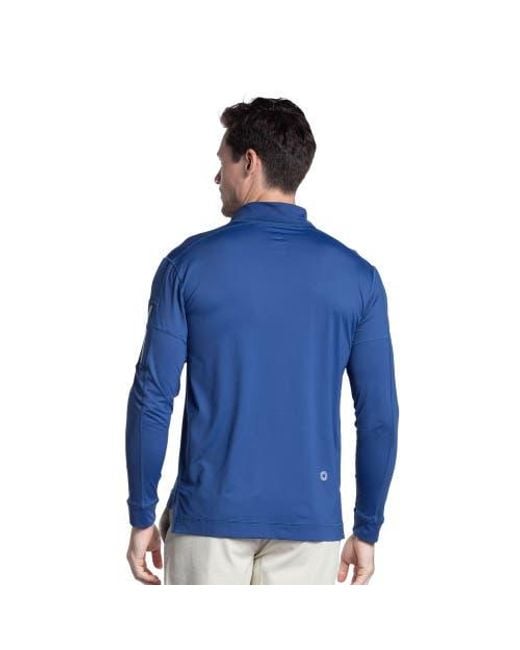 BloqUV Blue Mock Zip Top for men