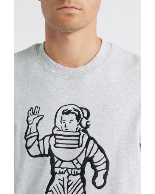 BBCICECREAM Gray Bb Astronaut Embroidered Cotton Crewneck Sweatshirt for men