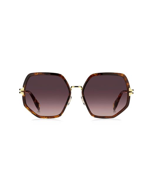 Marc Jacobs Purple 58mm Gradient Angular Sunglasses
