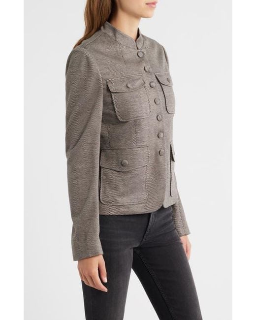Rag & Bone Gray Mercer Mixed Print Ponte Jacket