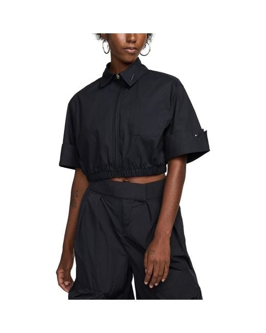 Nike zip up crop top new arrivals