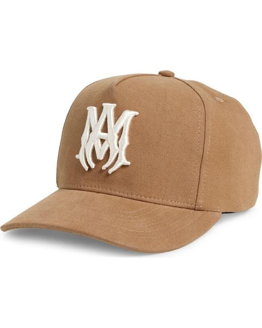 Amiri Brown Ma Cotton Canvas Baseball Cap for men