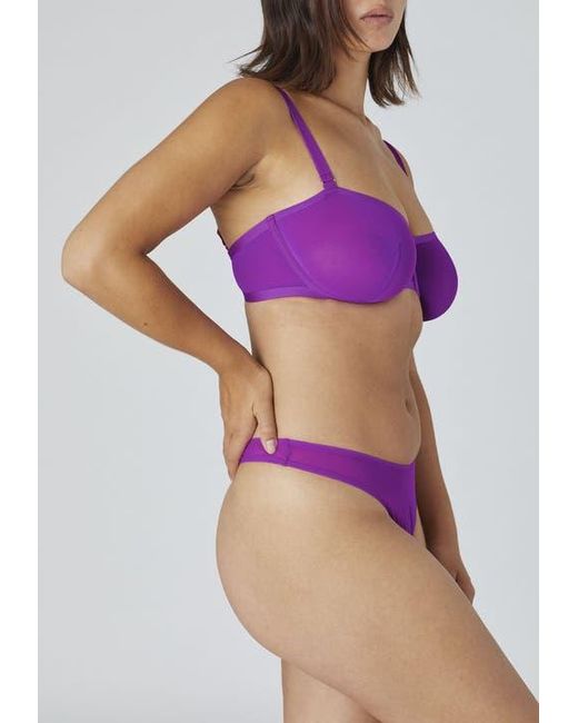 CUUP Purple The Balconette Mesh Underwire Bra